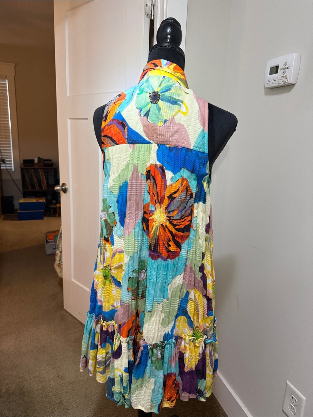 Maeve by Anthropologie Sleeveless Floral Midi Dress in multi color floral print - Picture 5 of 12